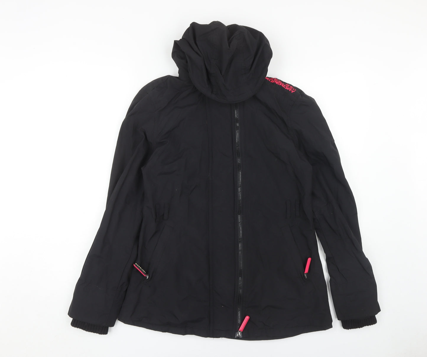 Superdry Women's Black Hooded Windbreaker Jacket M