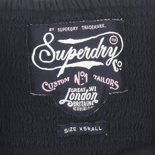 Superdry Women's Black Strapless Polka Dot Dress XS
