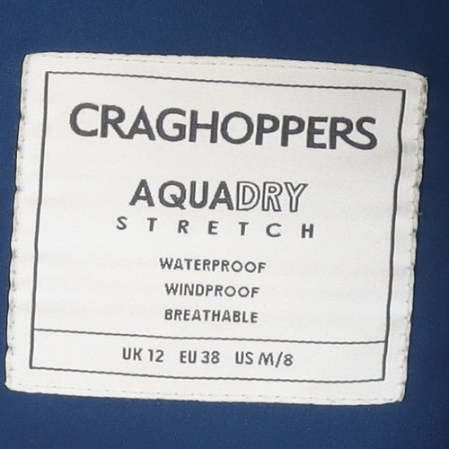 Craghoppers Women's Blue Waterproof Rain Coat Jacket Size 12