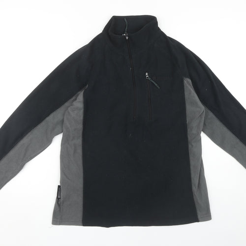 Mountain Warehouse Men's Black XS Fleece Pullover Sweatshirt