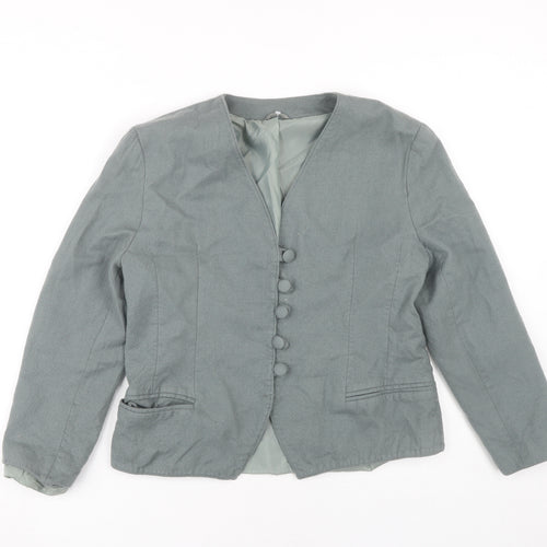 Lorraine Cheal Women’s Grey Wool Blazer Size 14