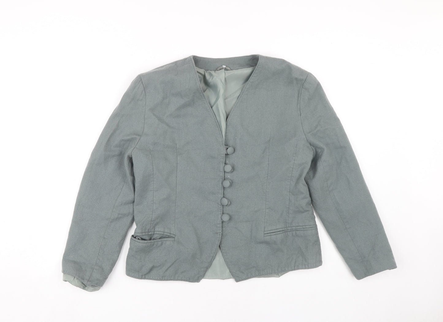 Lorraine Cheal Women’s Grey Wool Blazer Size 14