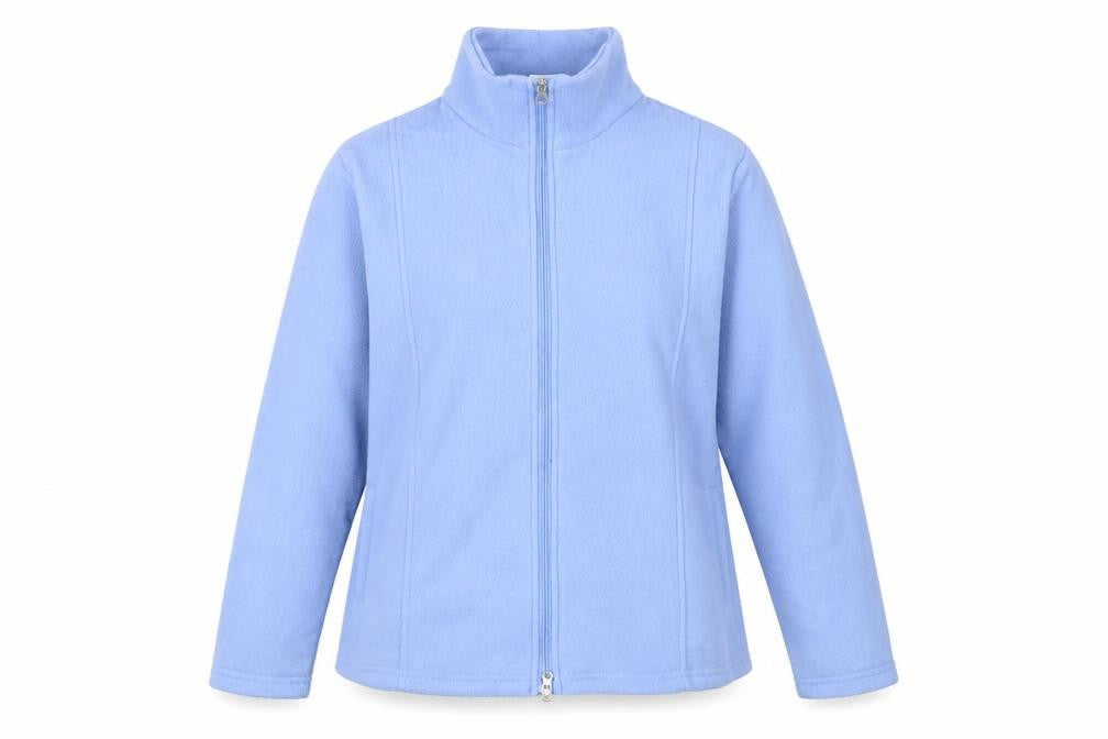 Front view of Anne de Lancay Women's Blue Fleece Jacket M