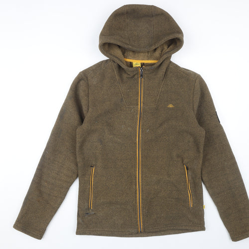 Möberg Men's Brown Hooded Zip Jacket Size M