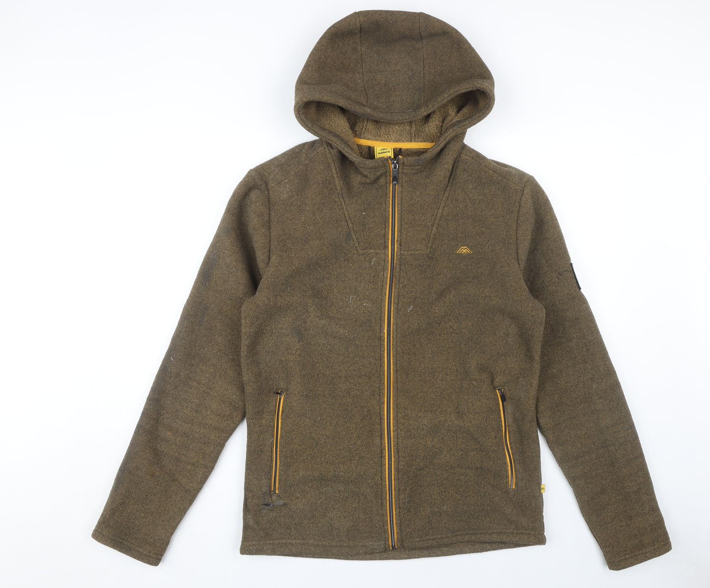 Möberg Men's Brown Hooded Zip Jacket Size M