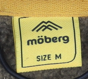 Möberg Men's Brown Hooded Zip Jacket Size M