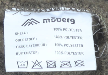 Möberg Men's Brown Hooded Zip Jacket Size M