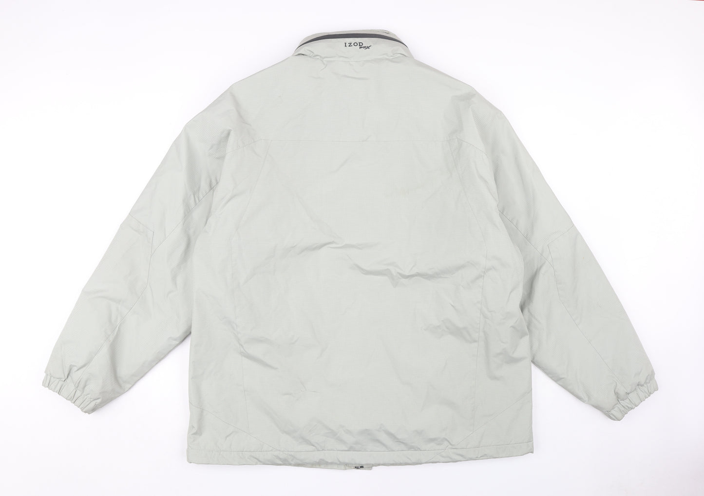 IZOD Men's Grey XL Waterproof Polyester Jacket