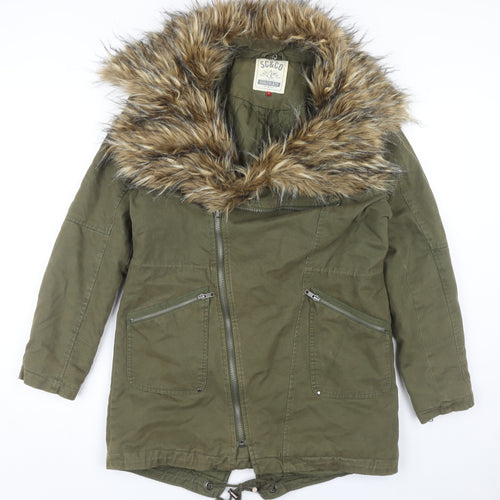 SoulCal & Co Women's Green Parka Jacket Size 10