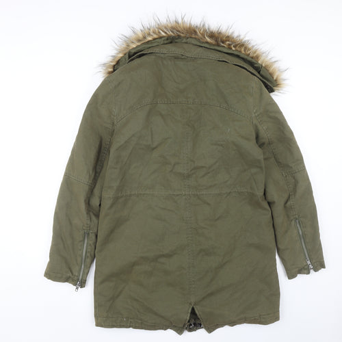 SoulCal & Co Women's Green Parka Jacket Size 10