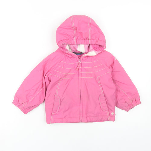 Columbia Girls Pink Puffer Jacket, Size 2 Years, Hooded