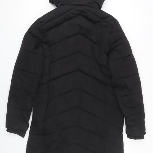 Next Women's Black Hooded Puffer Jacket Size 8