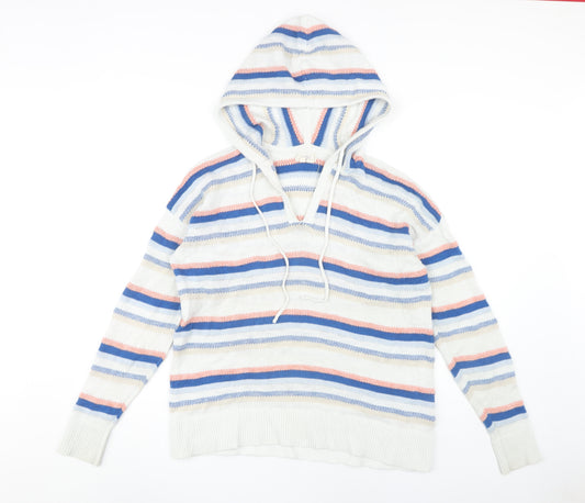 Fat Face Women's Multicoloured V-Neck Hoodie Size 16