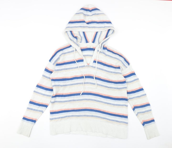Fat Face Women's Multicoloured V-Neck Hoodie Size 16