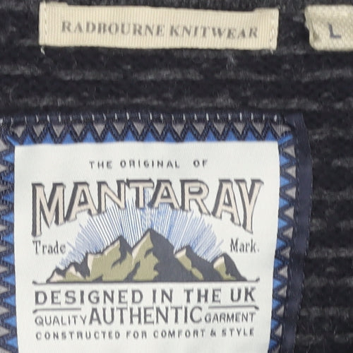 Mantaray Men's L Black Full Zip High Neck Jumper