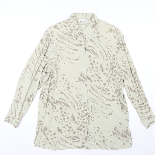 Gerry Weber Women's Beige Animal Print Button-Up Shirt
