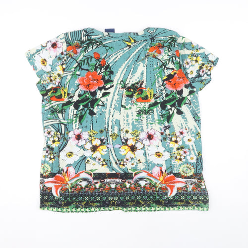 Artscapes Women's Multicoloured Floral T-Shirt L