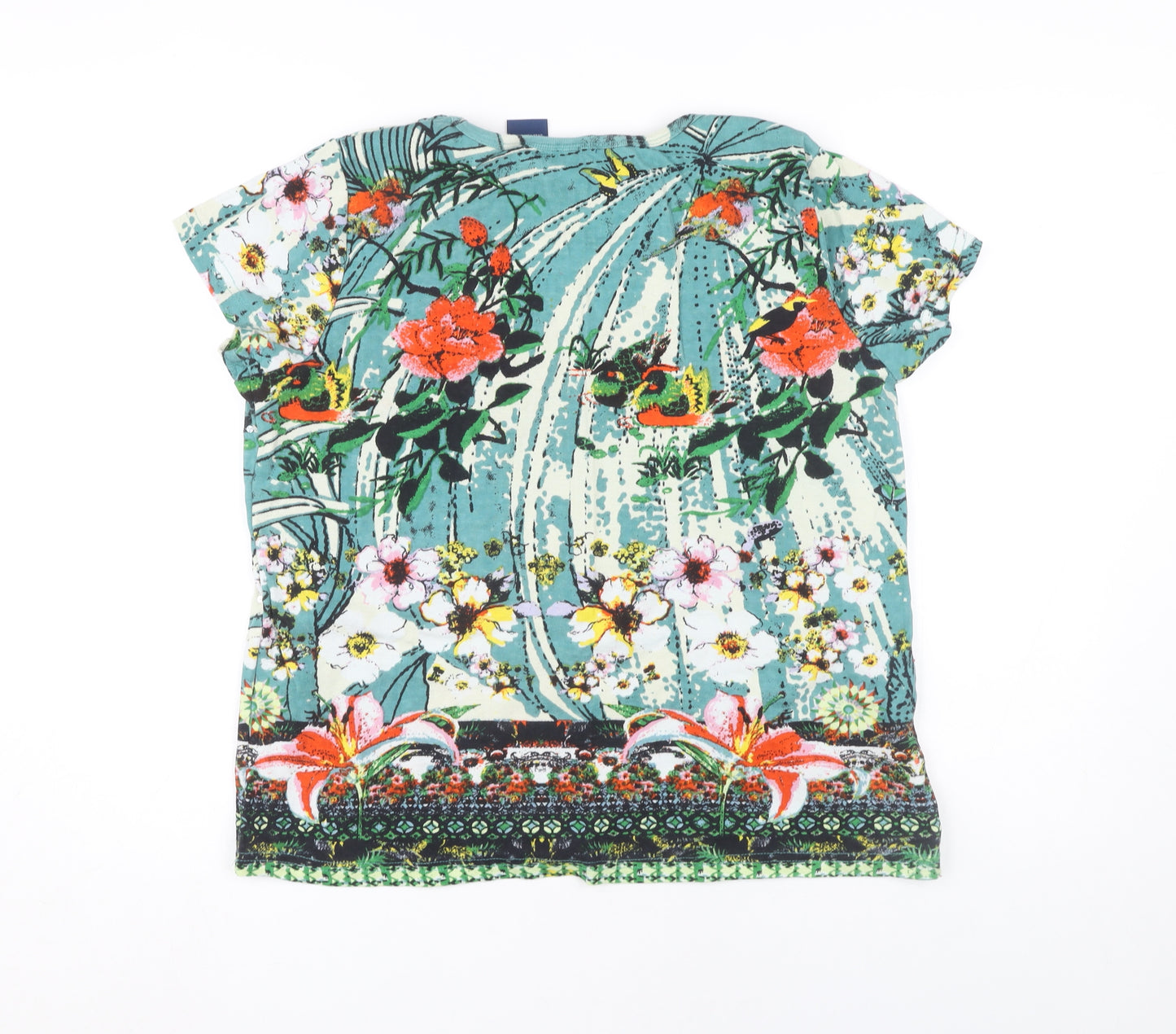 Artscapes Women's Multicoloured Floral T-Shirt L