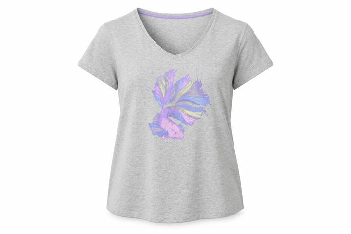 Mountain Warehouse Women's Grey V-Neck T-Shirt UK 16