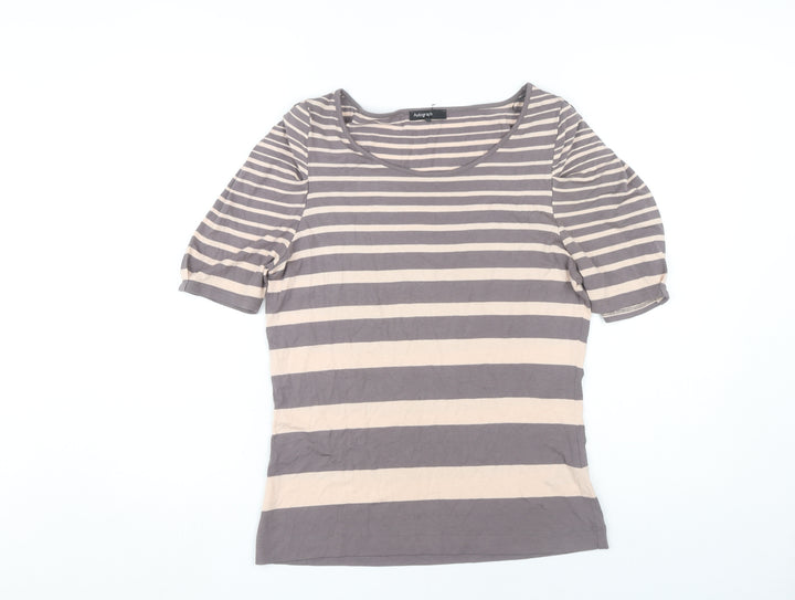 Marks and Spencer Beige Striped Women's Top Size 12