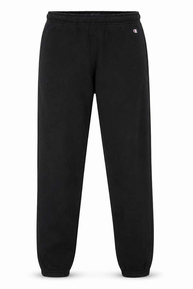 Front view of Champion boys’ black jogger trousers, size L