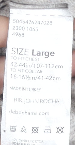 RJR John Rocha Men's Beige Graphic T-Shirt Size L
