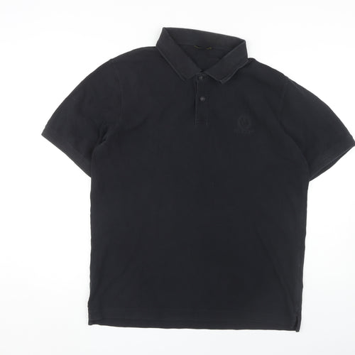 Belstaff Men's Black 2XL Polo Short Sleeve