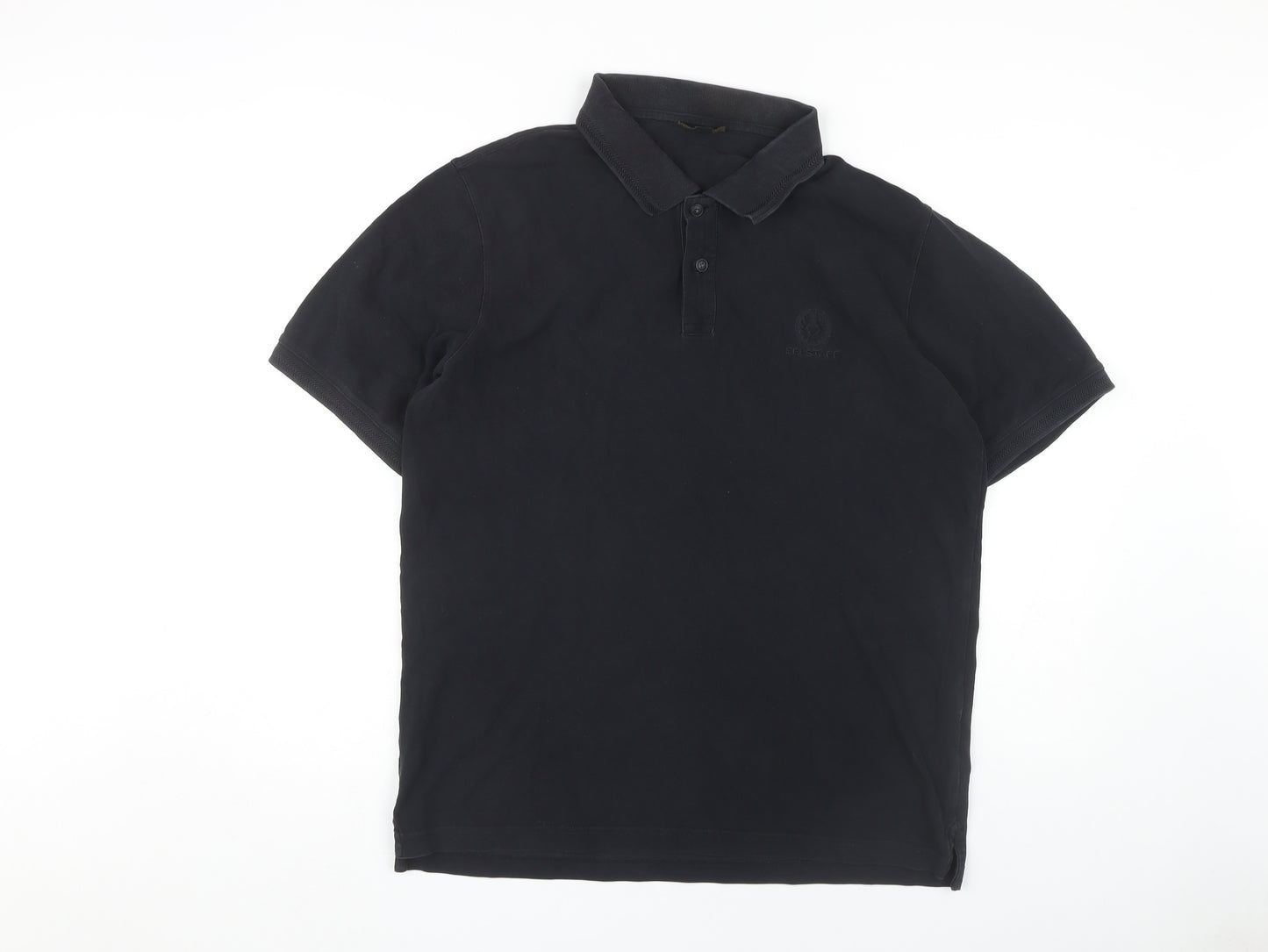 Belstaff Men's Black 2XL Polo Short Sleeve