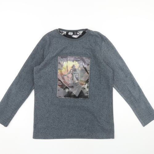 Star Wars Boys Grey T-Shirt 12-13 Yrs Long Sleeve Polyester