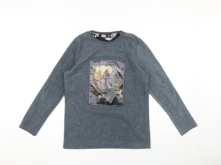 Star Wars Boys Grey T-Shirt 12-13 Yrs Long Sleeve Polyester