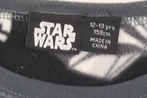 Star Wars Boys Grey T-Shirt 12-13 Yrs Long Sleeve Polyester