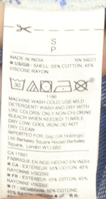 Gap Women's Blue Plaid Button-Up Casual Shirt S