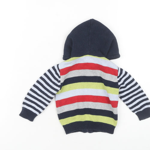 Mamas & Papas Unisex Baby Multicoloured Striped Full Zip Hoodie