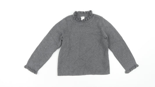 Gap Girls Grey Cotton Pullover Jumper, 4 Years
