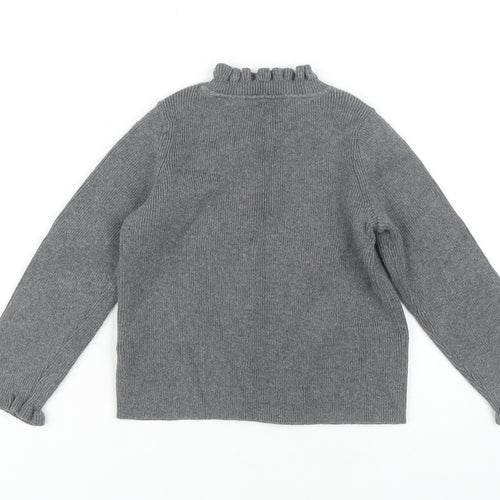 Gap Girls Grey Cotton Pullover Jumper, 4 Years