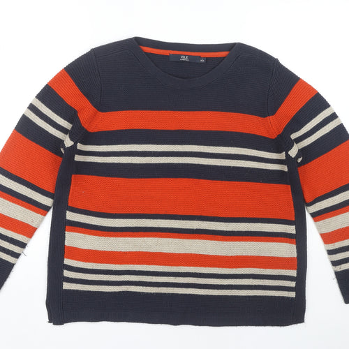 Isle Essentials Women's Multicoloured Striped Jumper L