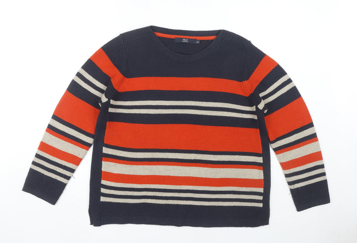 Isle Essentials Women's Multicoloured Striped Jumper L
