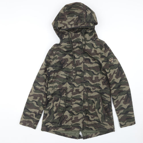 JAYLOUCY Women's Camouflage Parka Size 8 Casual Autumn