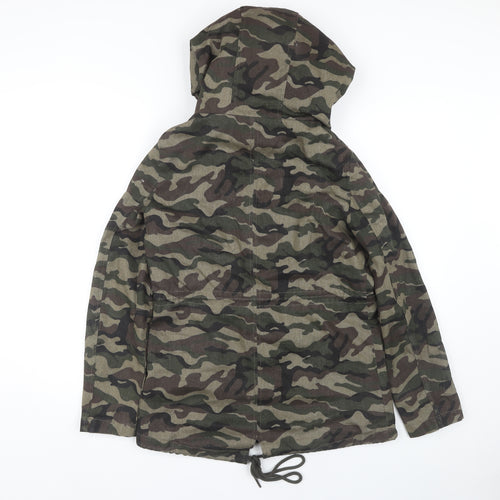 JAYLOUCY Women's Camouflage Parka Size 8 Casual Autumn