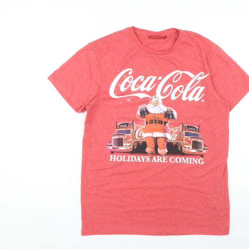 Coca-Cola Red Christmas T-Shirt, Men's M, Holiday Graphic