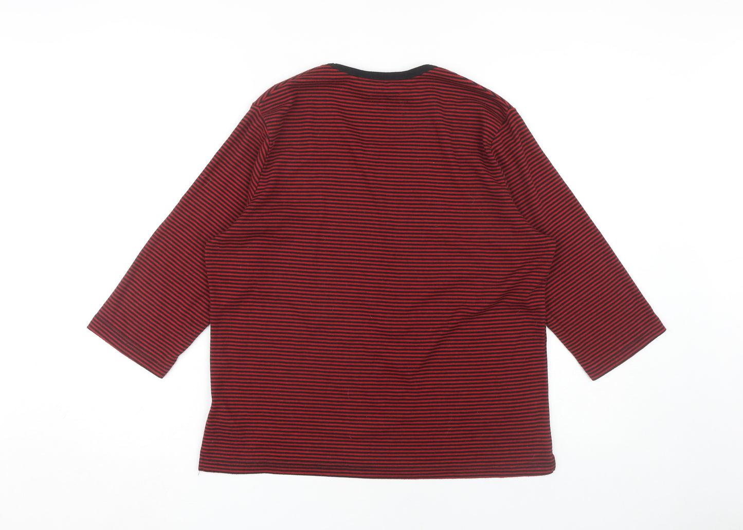 TIGI Wear Women's Red Striped Jersey T-Shirt Size 18