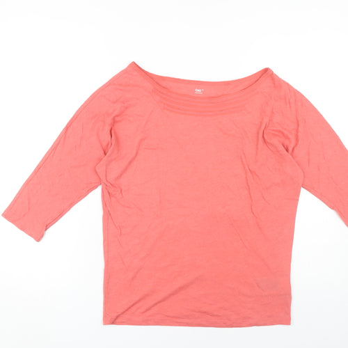 Gap Women's Pink 3/4 Sleeve Top, Size M