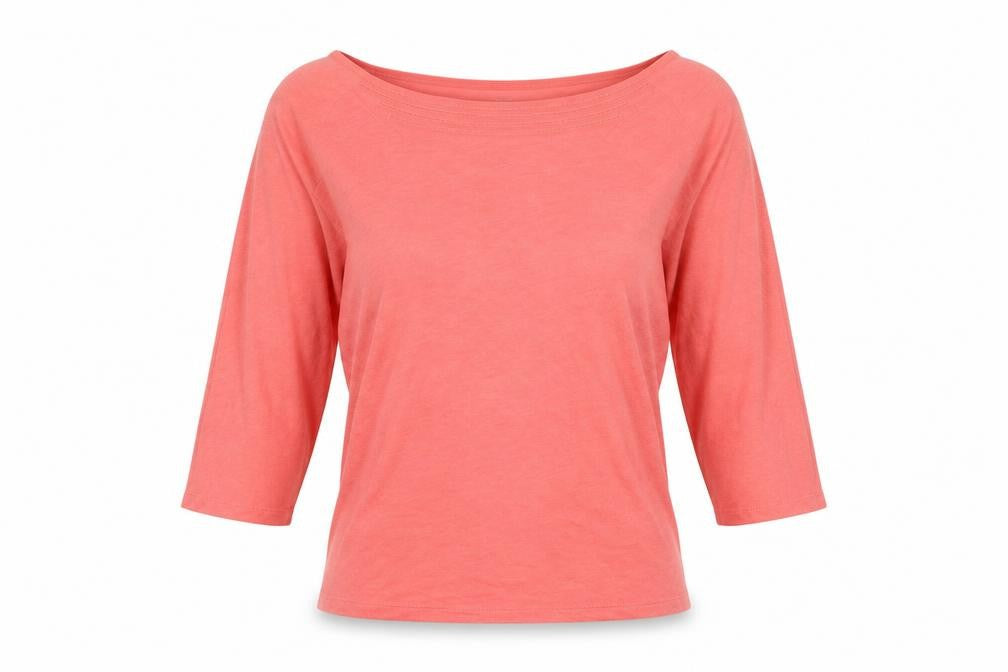 Front view of Gap Women's Pink 3/4 Sleeve Top, size M