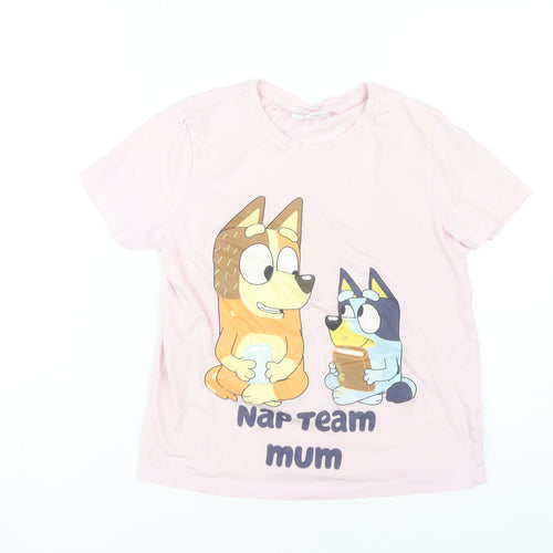 Bluey Women's Pink Cartoon Pyjama T-Shirt, Size 8-10