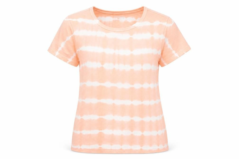 Lands' End Women's Orange T-Shirt, M, Short Sleeve, Casual