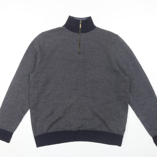 White Stuff Men's Blue Medium Pullover Jumper