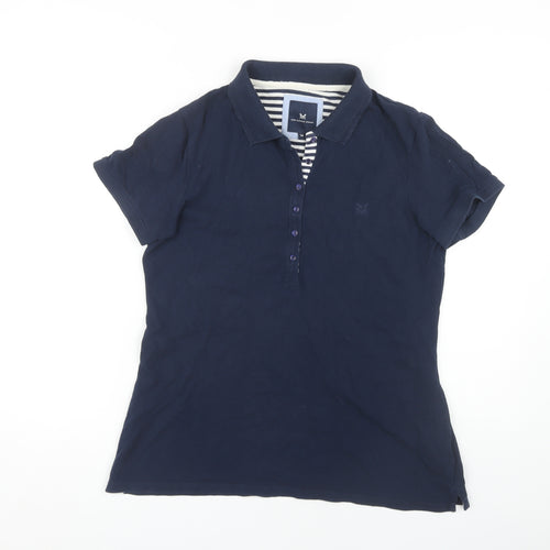 Crew Clothing Women's Blue Cotton Polo Shirt Size 14