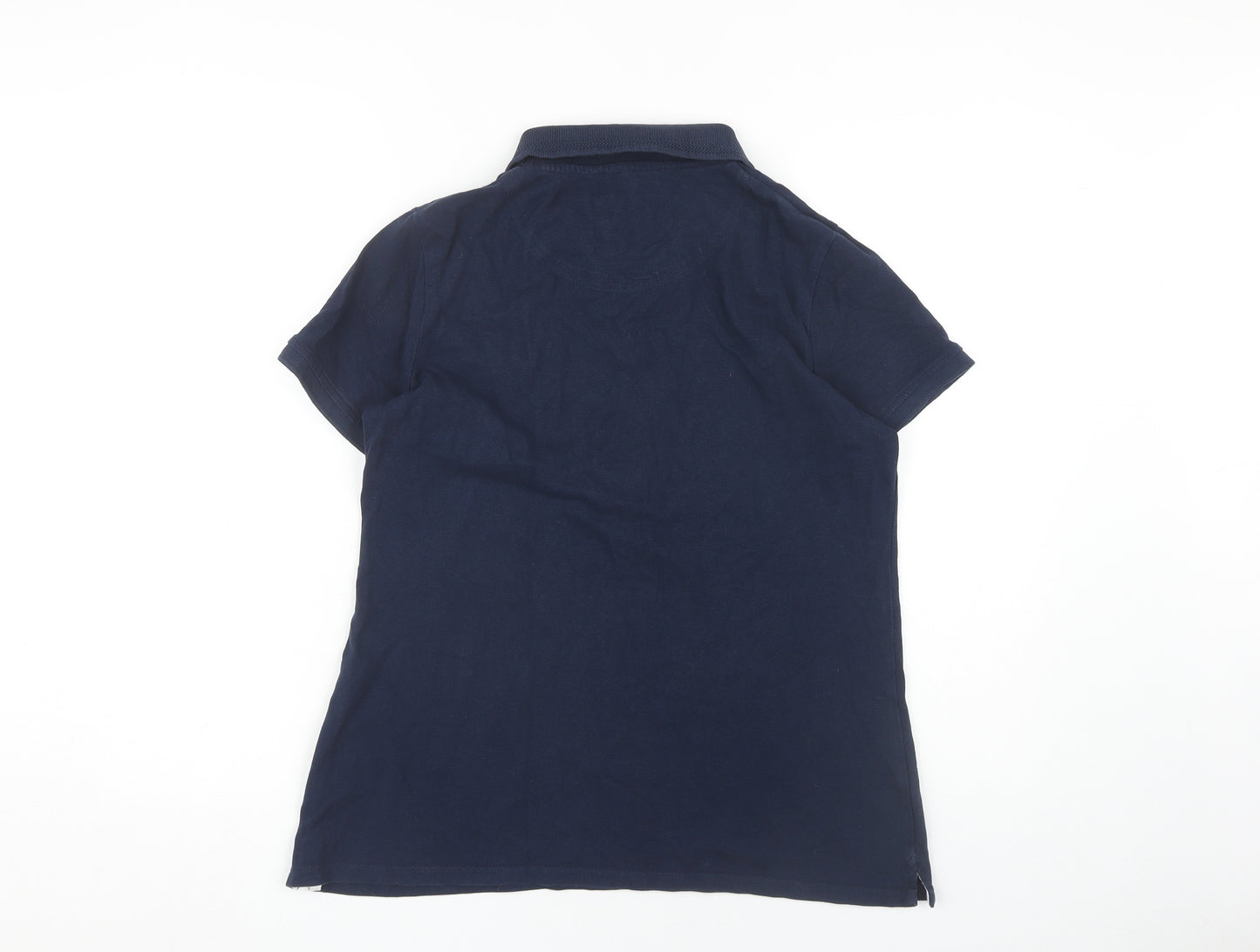 Crew Clothing Women's Blue Cotton Polo Shirt Size 14