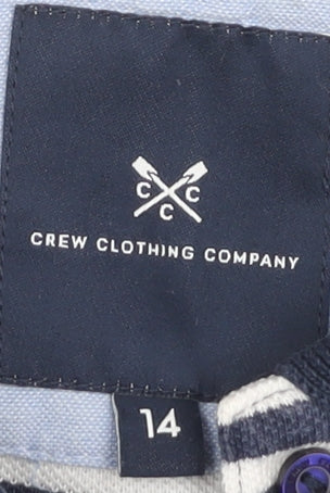 Crew Clothing Women's Blue Cotton Polo Shirt Size 14