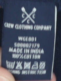 Crew Clothing Women's Blue Cotton Polo Shirt Size 14